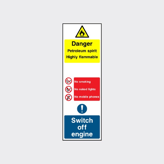 Danger Flammable Vapour - Multipurpose safety sign 
