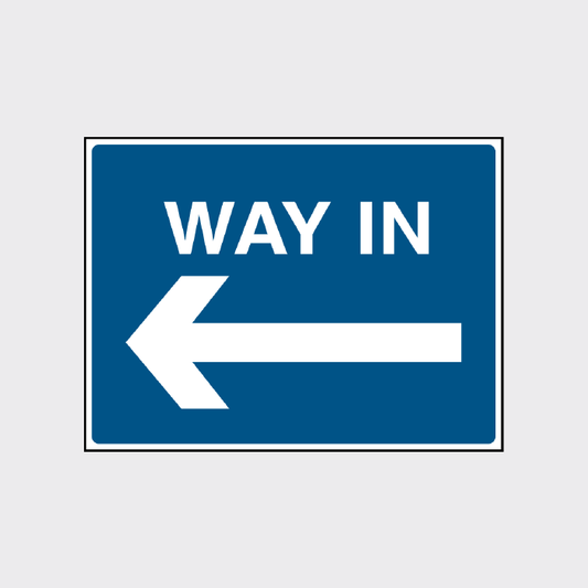 Way in Left arrow Sign