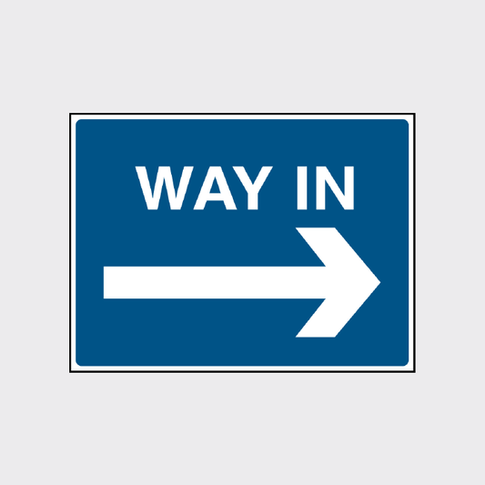 Way in Right arrow Sign