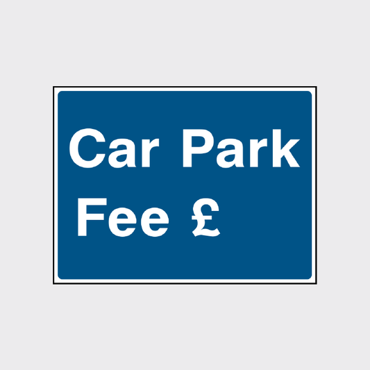 Car Park Fee £ sign