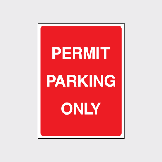 Permit Parking Only sign