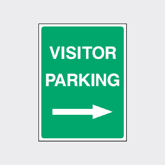 Visitor Parking right arrow sign