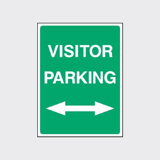 Visitor Parking left and right sign