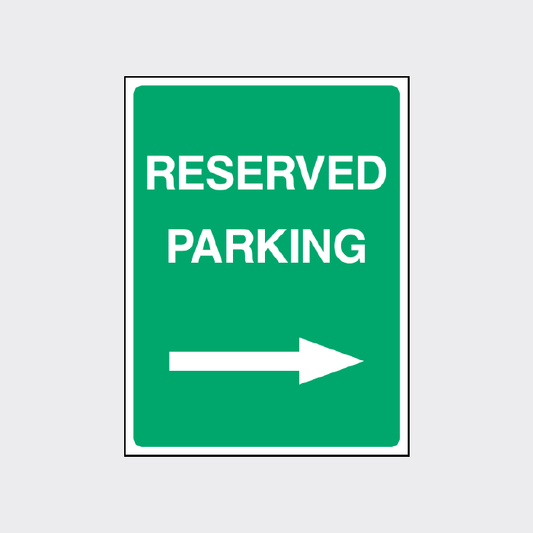 Reserved Parking right sign