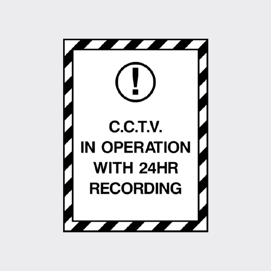 CCTV in operation with 24hr recording sign