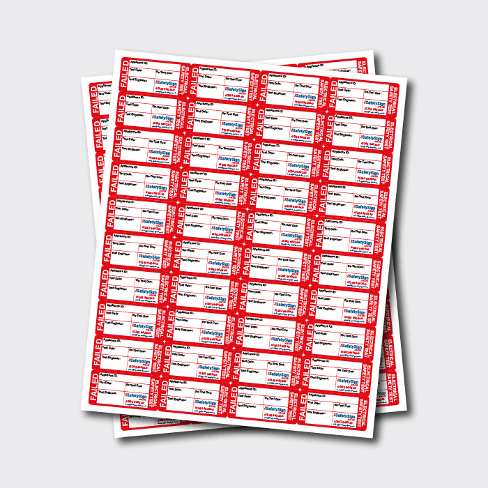 Branded Failed PAT Testing Stickers - Free Delivery & Artwork Setup ...