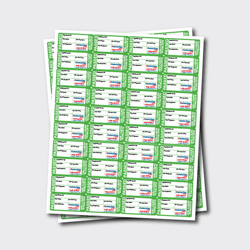 Branded Passed PAT Testing Stickers - Free Delivery & Artwork Setup