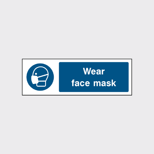 Wear Face Mask Sign L