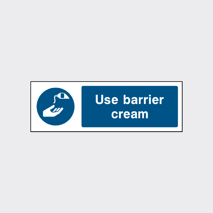 Use barrier cream sign L - The Safety Sign