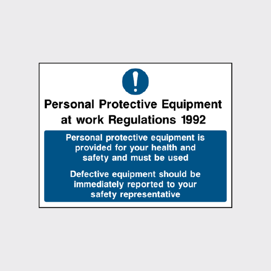 Personal protective equipment is provided for your health and safety and must be used sign