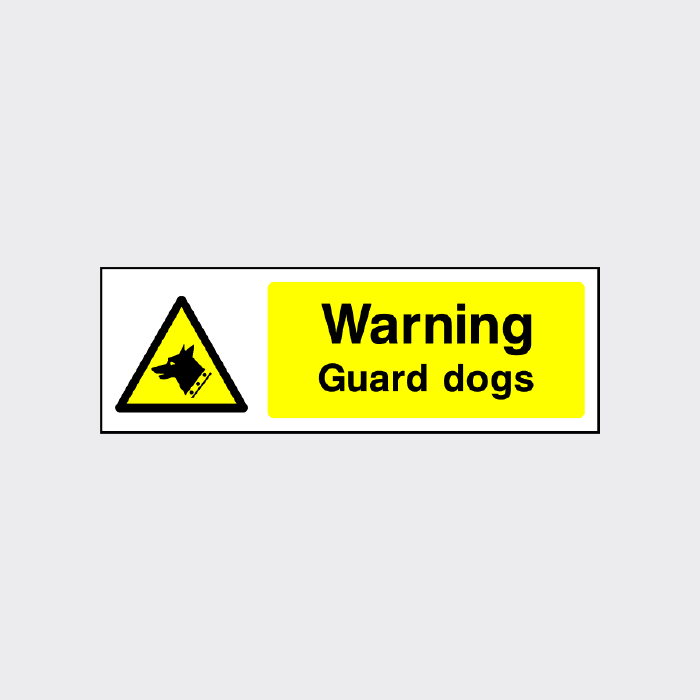 VSafety 6E014AN-S'Warning Guard Vertical Dog Sign, 150 x 200 mm, Pack of 3 VSafety 6E014AN-S'Warning Guard Vertical Dog Sign, 150 x 200 mm, Pack of 3
