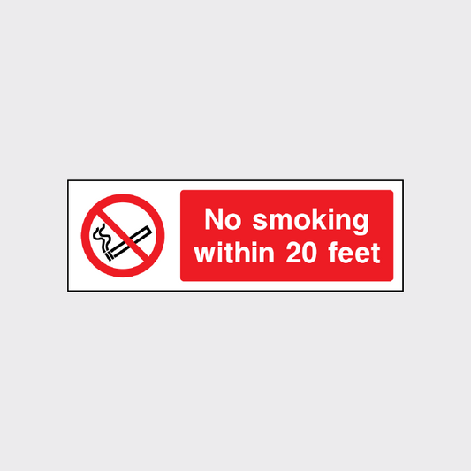 No smoking within 20 feet 