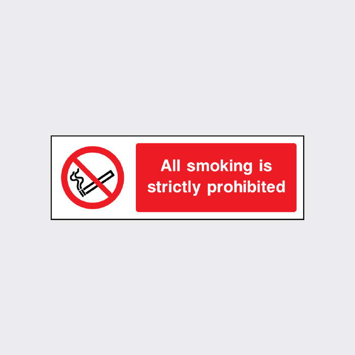 All smoking is strictly prohibited sign - The Safety Sign