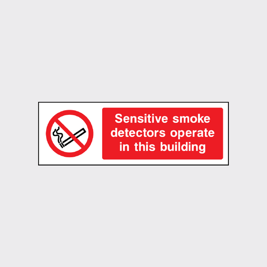 Sensitive smoke detectors operate in this building 