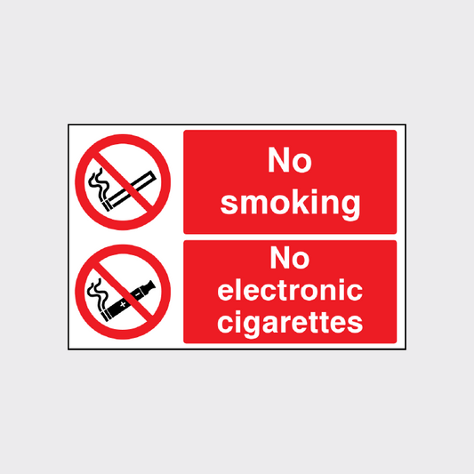 No smoking - No electronic cigarettes