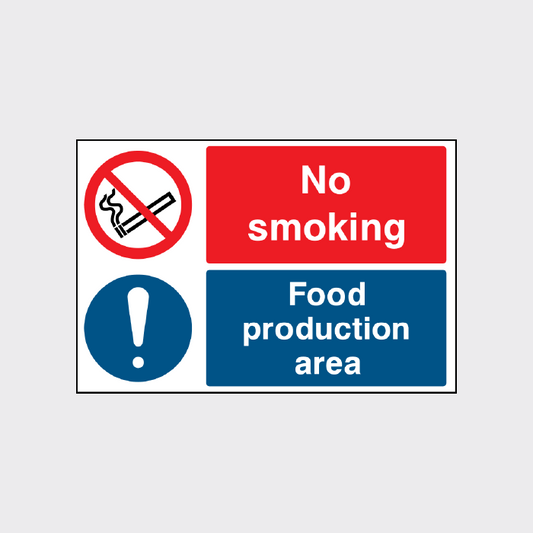 No smoking - Food production area 