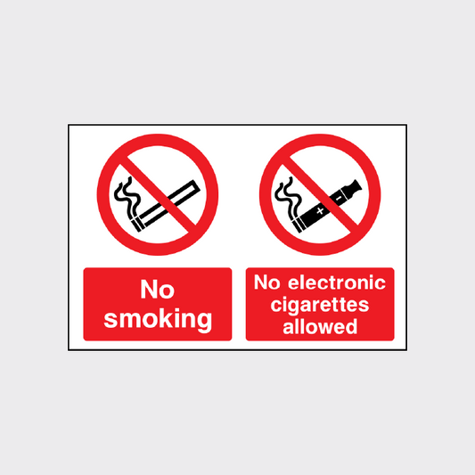 No smoking - No electronic cigarettes allowed