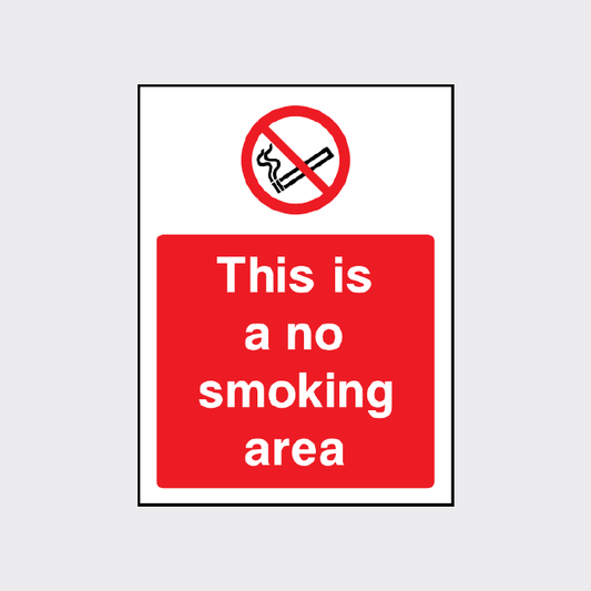 This is a no smoking area sign