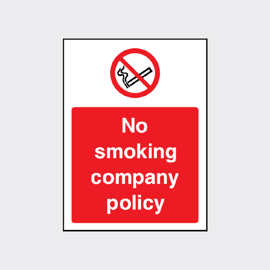 No Smoking Company Policy Sign