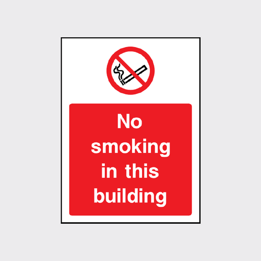 No Smoking in this Building Sign