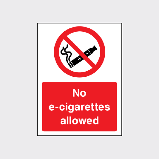 No E-Cigarettes Allowed Sign