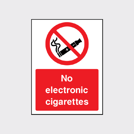 No Electronic Cigarettes Sign