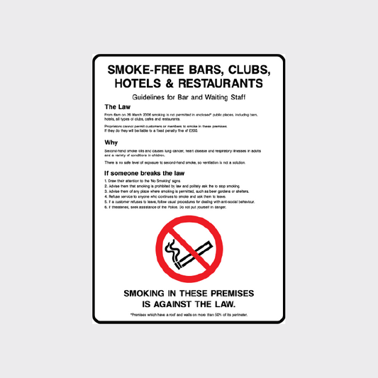 Smoke free bars, clubs, hotels and restaurants 