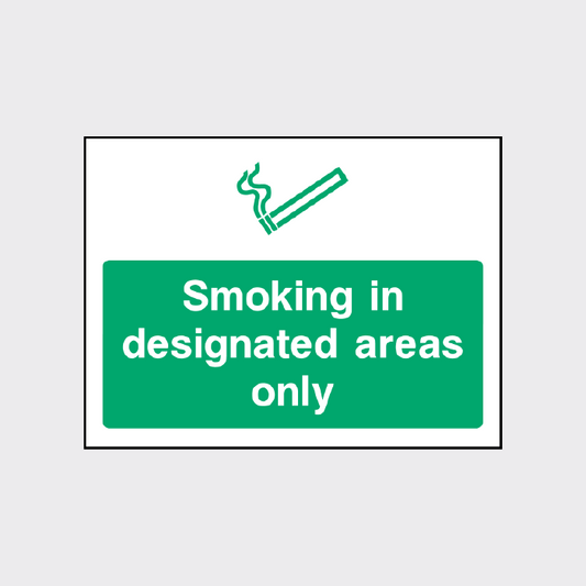 Smoking in designated areas only
