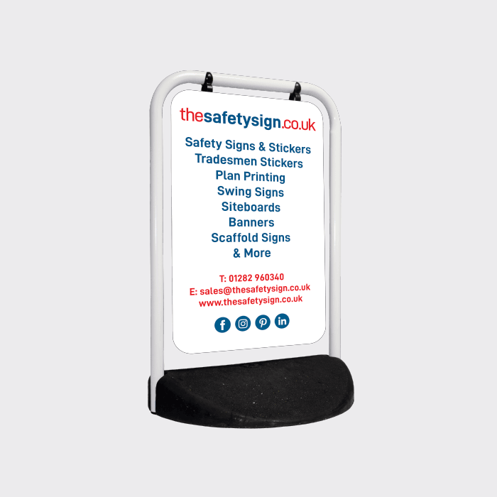 Sign Swing Type Sample Premium Pavement Swing Signs | Customisable Driveway Signs for All Trades