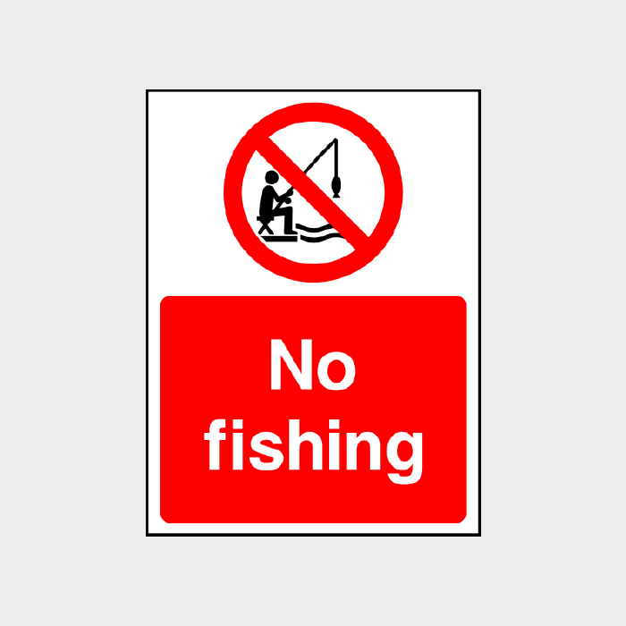 Fish Protection Sign No Fishing Sign | Protect Waterways & Prevent Unauthorised Fishing